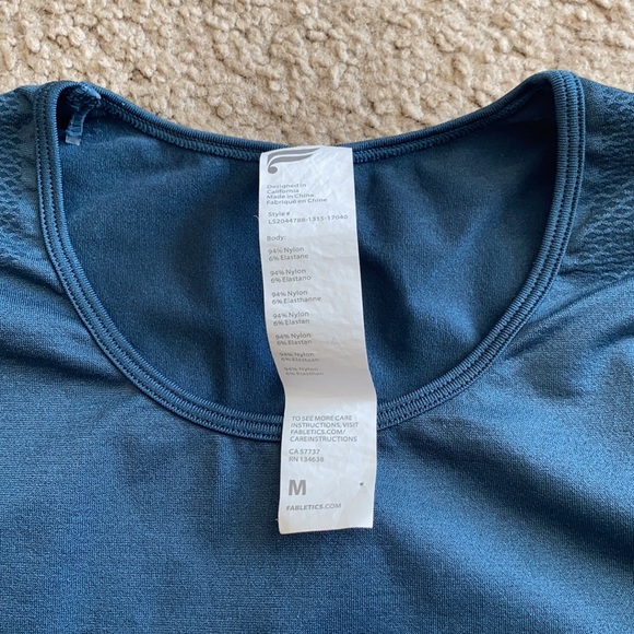 Fabletics Blue Vented Long Sleeve Top - Picture 4 of 4